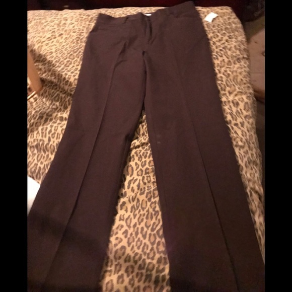 Focus size 8 Brown Straight Leg pants Slimming , stretch Best Day To Night - Picture 4 of 10